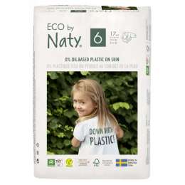 Одноразові дитячі підгузки ECO BY NATY. Розмір 6 (16+ кг), 17шт.